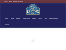 Tablet Screenshot of brigdenmemorials.com